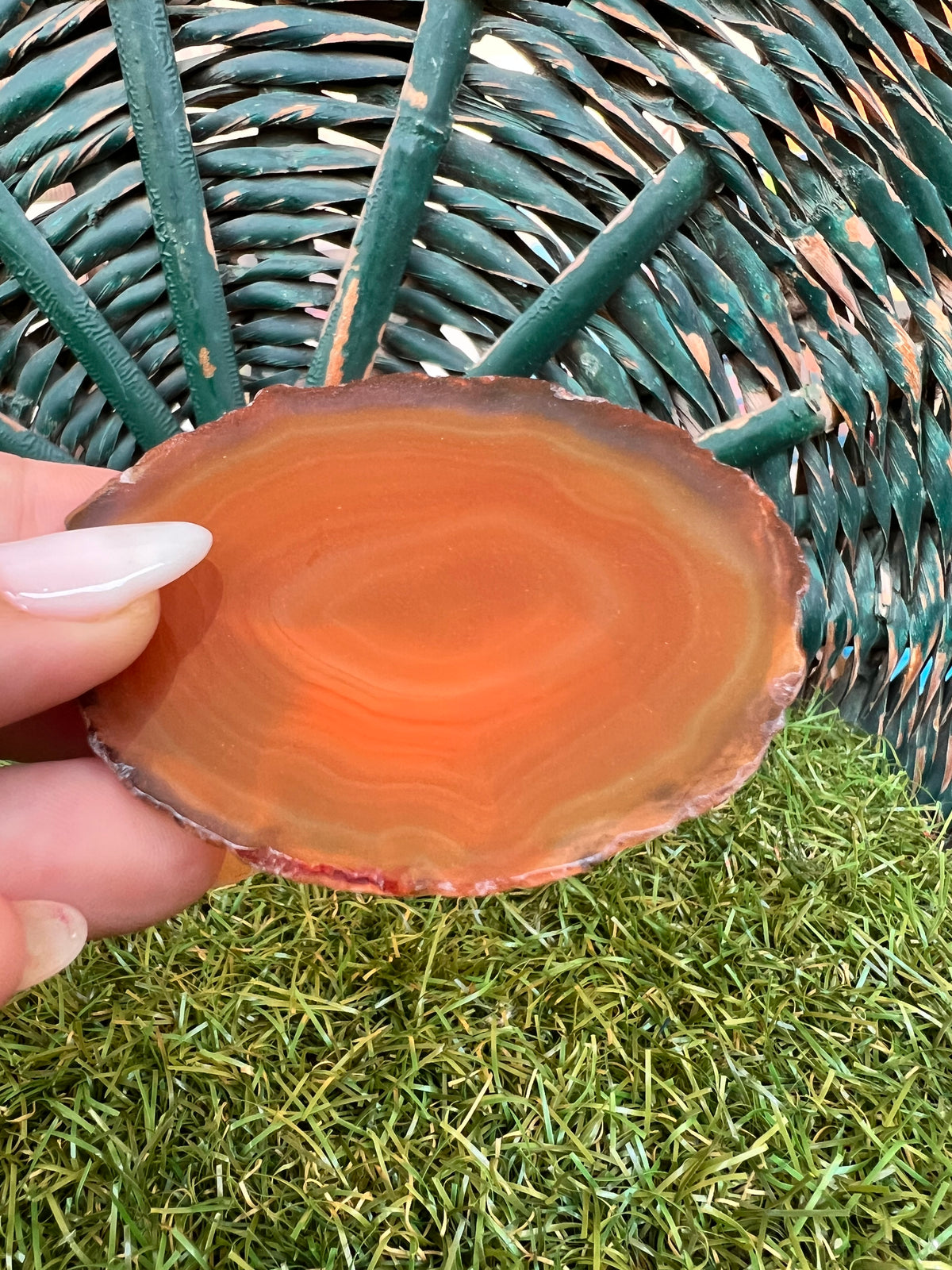 Natural Agate Eye Slice – Protection, Grounding & Focus | 43 g