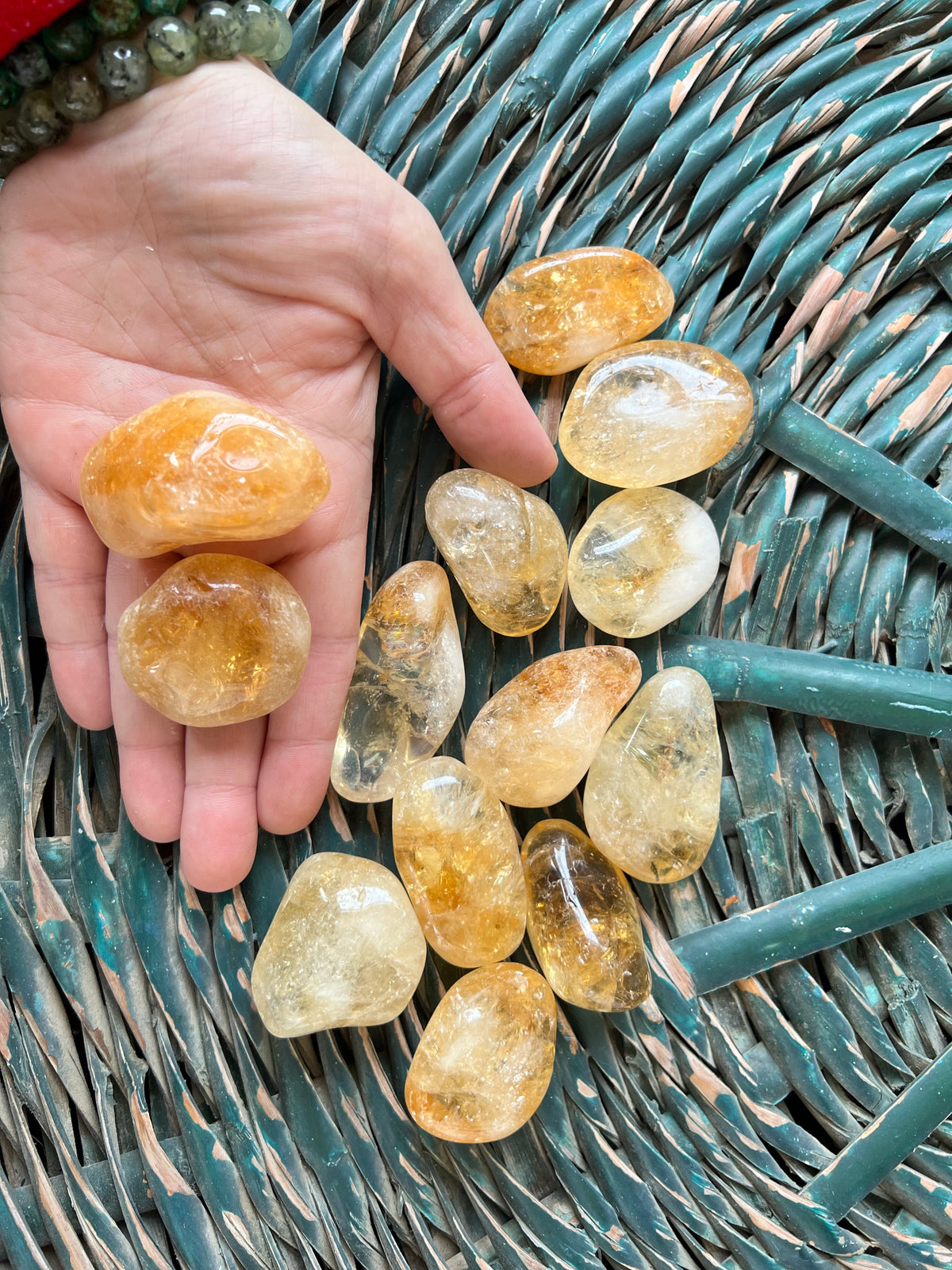 Natural Polished Citrine Tumble Stone