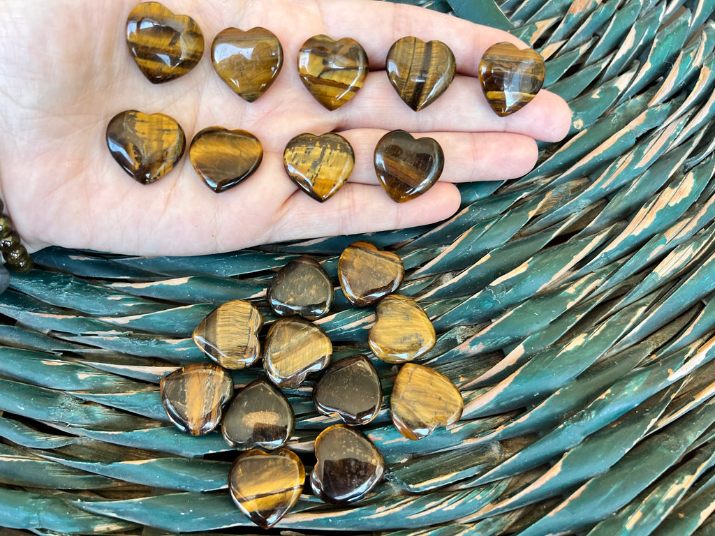 Natural Tiger’s Eye Mini Crystal Heart