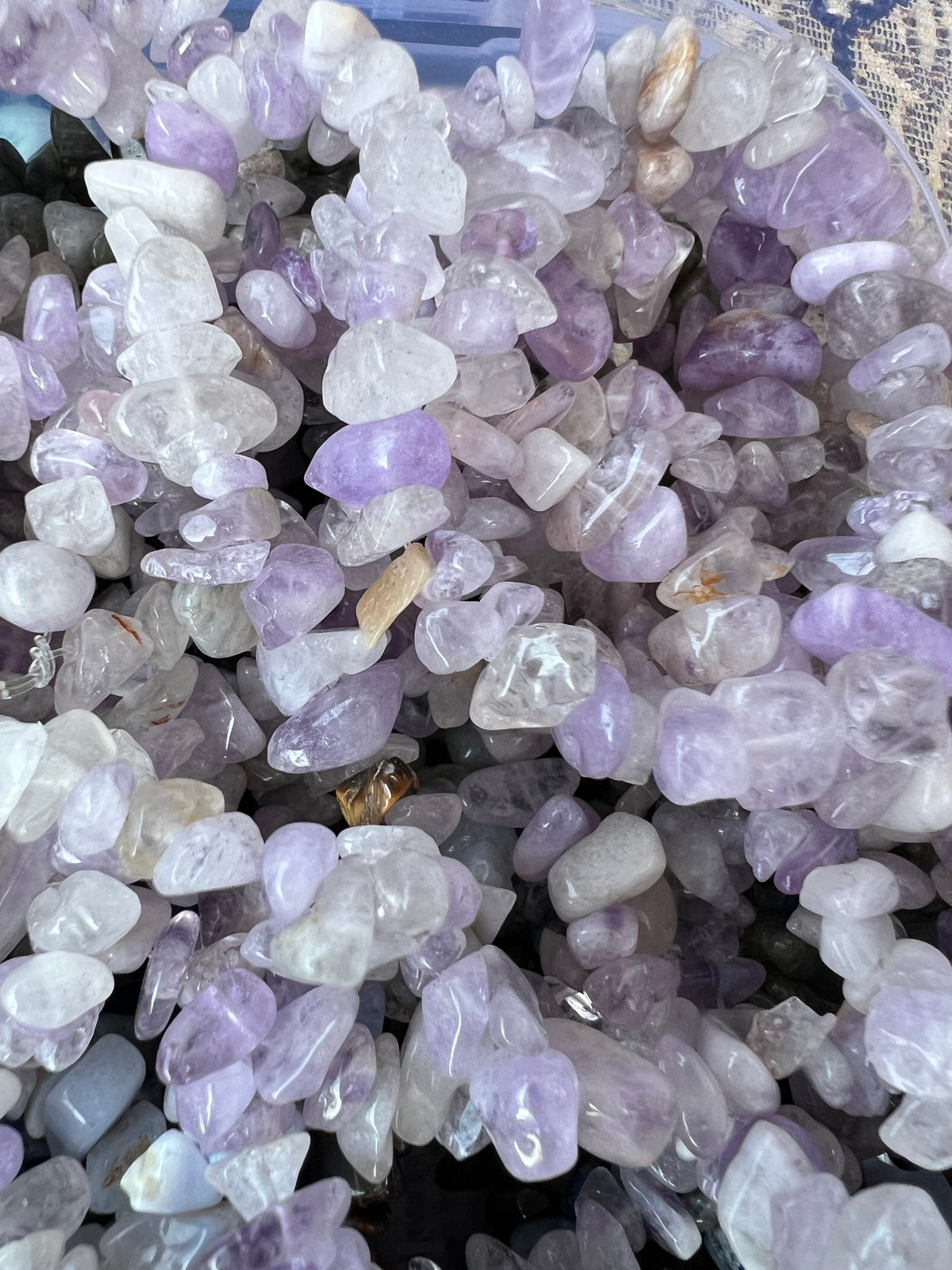 Natural Lavender Amethyst Chip Necklace | Genuine Irregular Gemstone Chips | Peace, Intuition & Spiritual Protection
