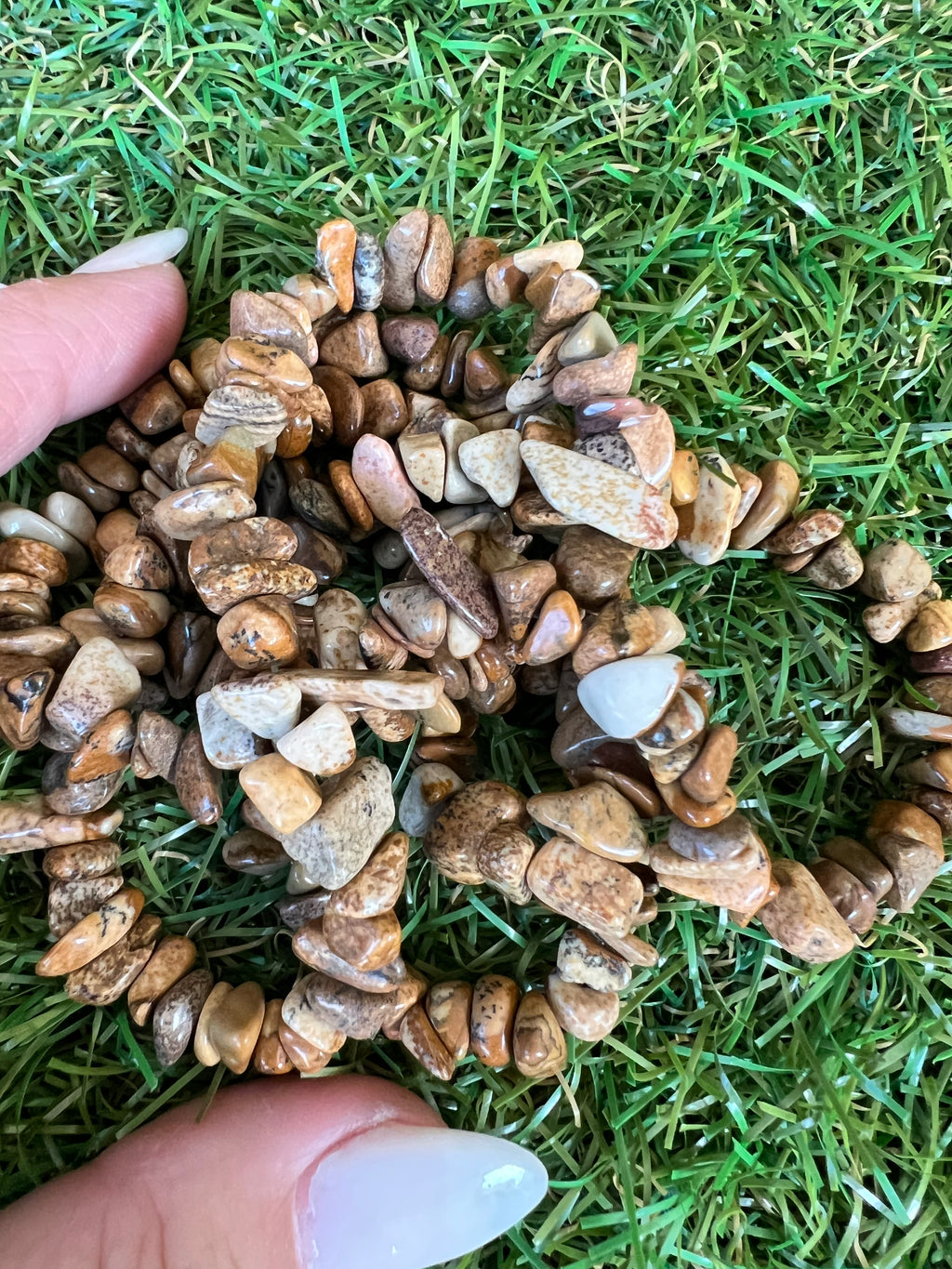 Natural Picture Jasper Chip Necklace | Genuine Irregular Gemstone Chips | Grounding, Stability & Creativity