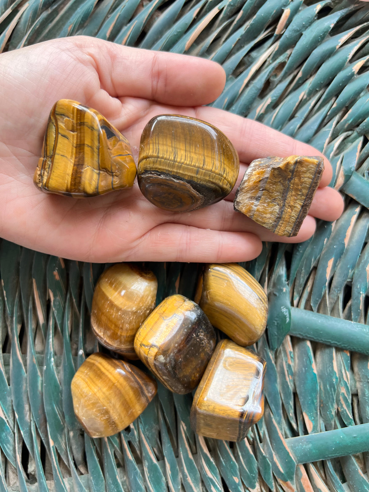 Natural Polished Tiger’s Eye Tumble Stone