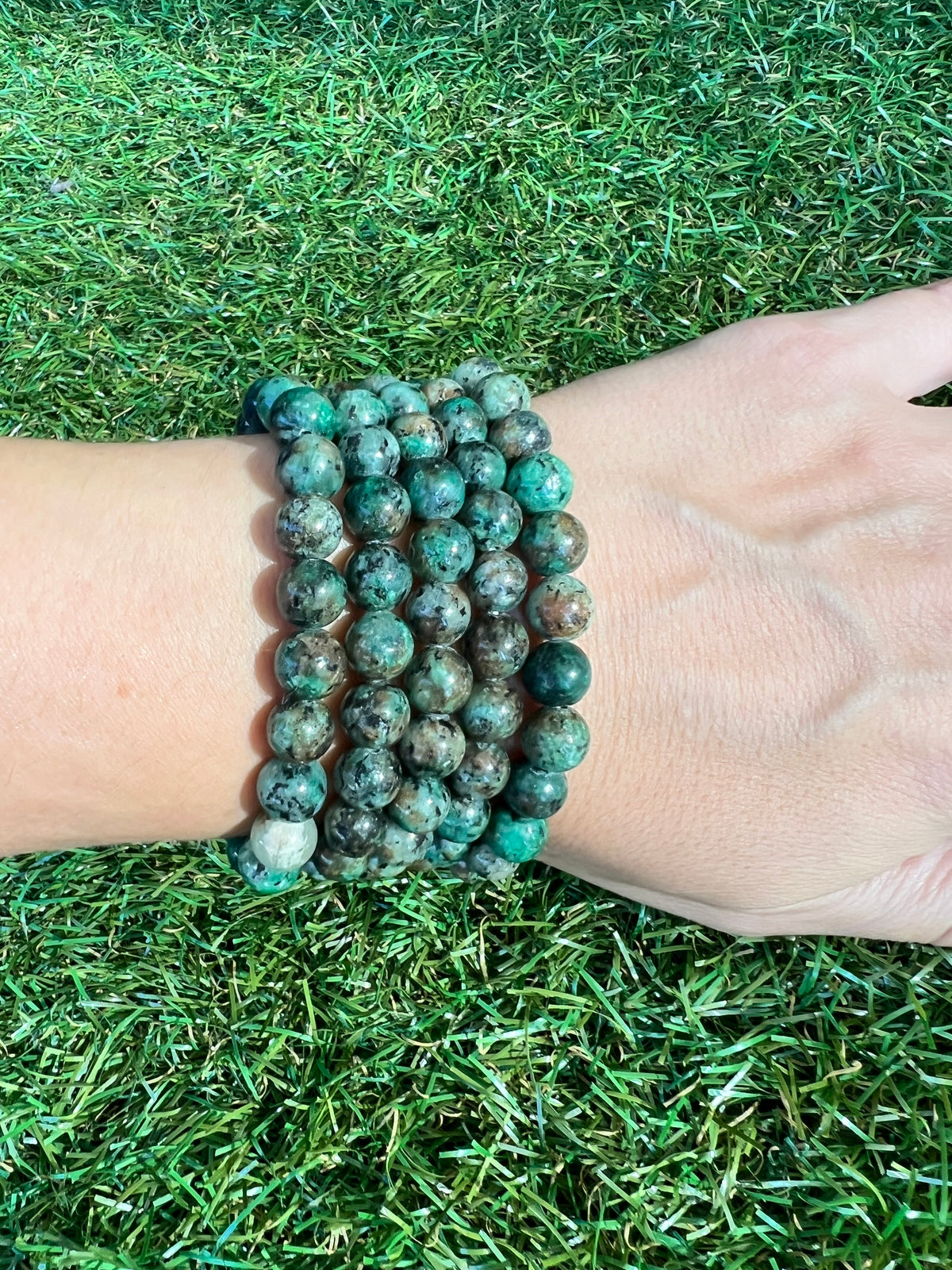 Natural African Turquoise Bracelet | 8mm Genuine Gemstone Beads | Growth, Transformation & Confidence