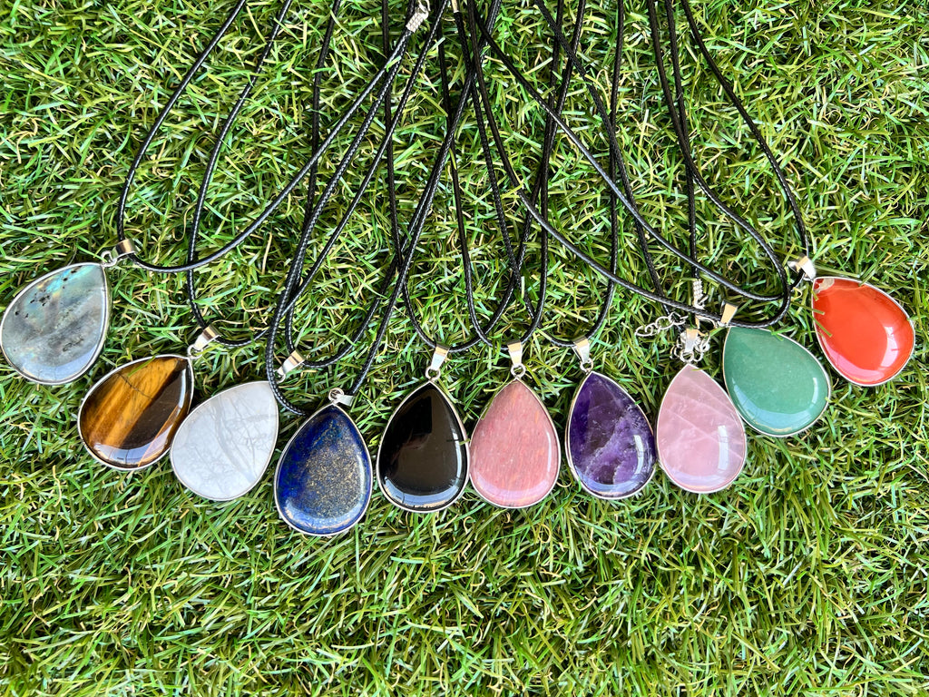 Howlite Silver-Plated Teardrop Necklace – Calm, Patience & Peace