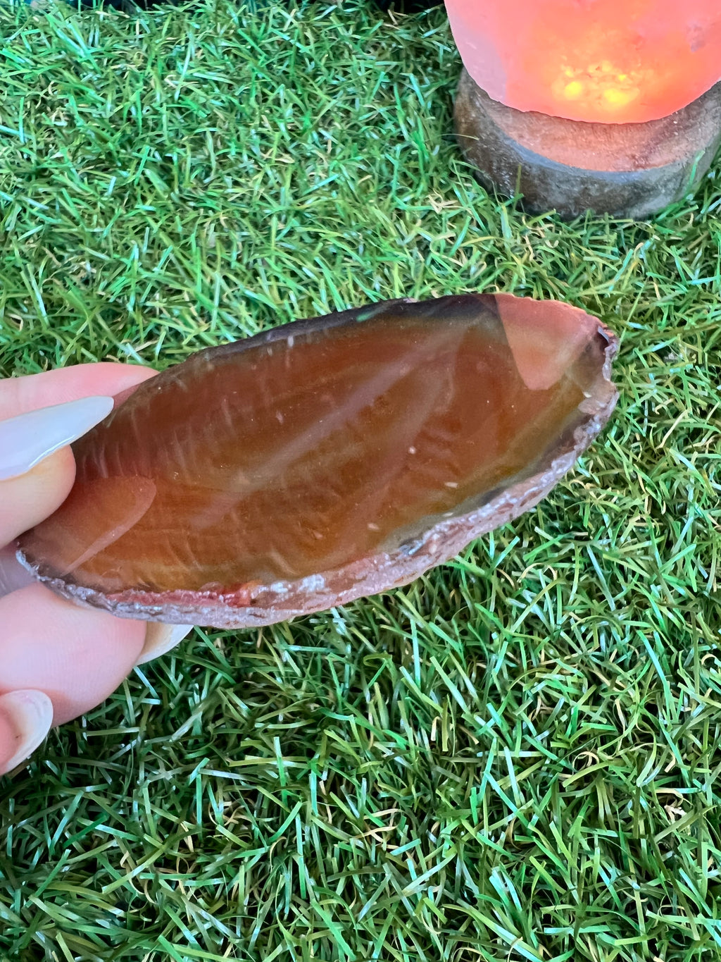 Natural Agate Eye Slice – Protection, Grounding & Focus | 43 g