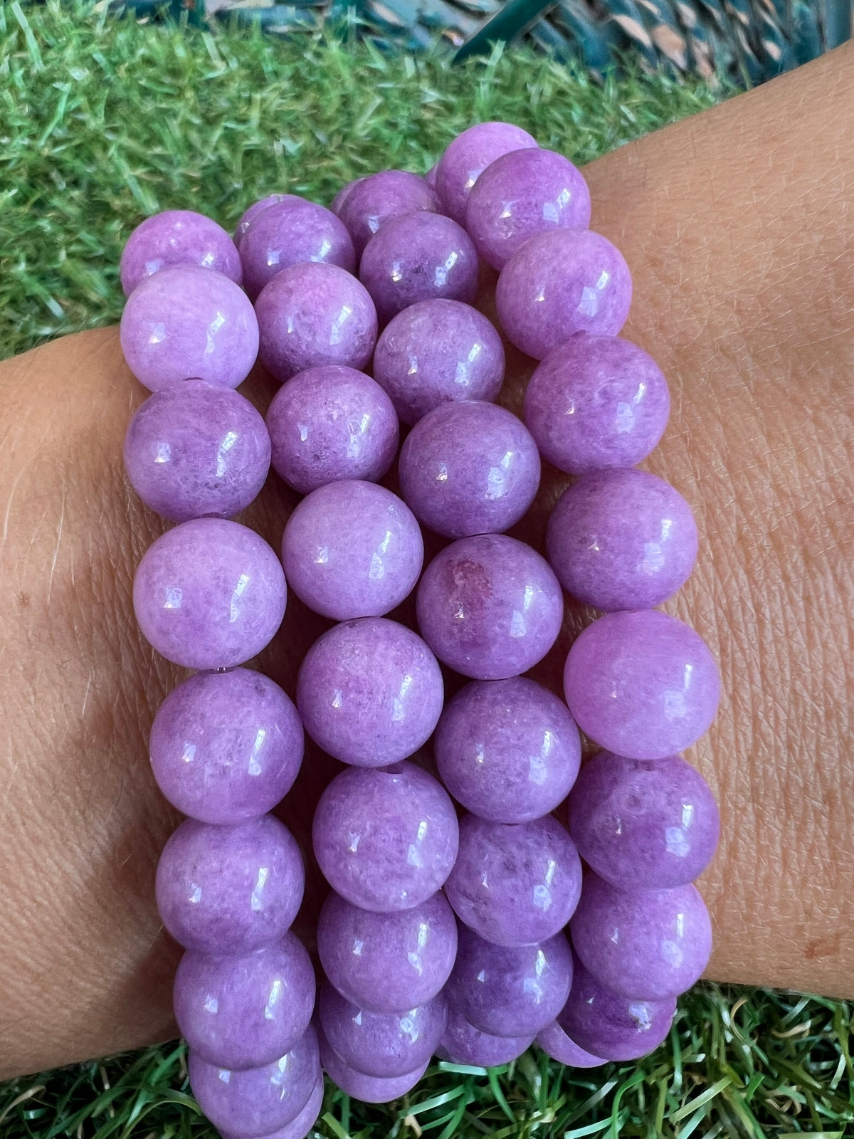 Natural Lepidolite Bracelet – Calm, Emotional Balance & Peace | 8mm