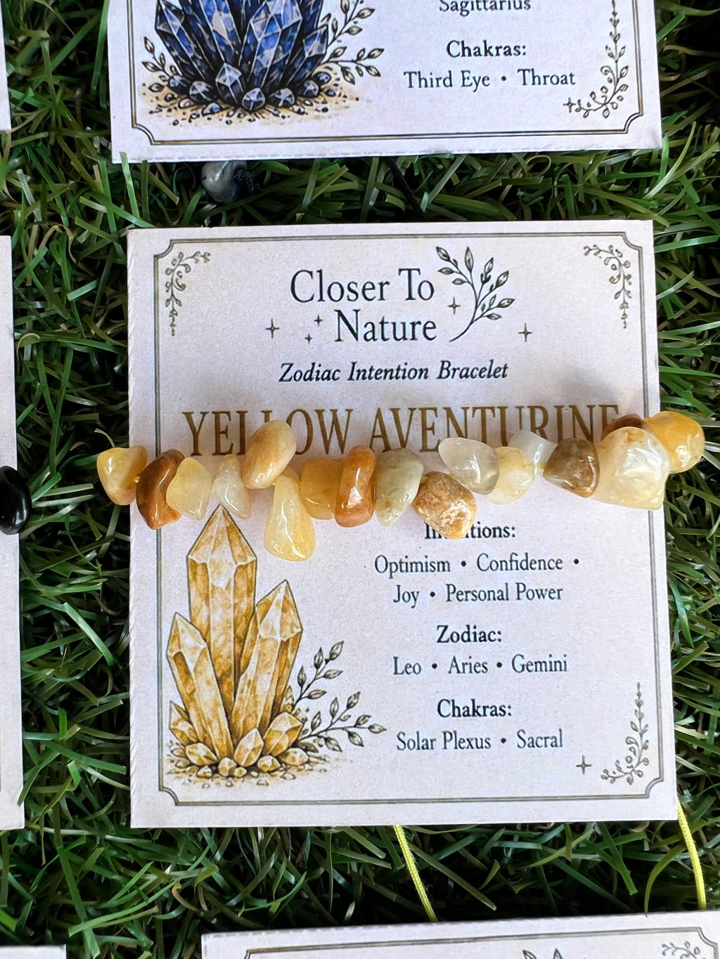 Natural Yellow Aventurine Zodiac Bracelet – Optimism, Confidence & Joy | Leo, Aries & Gemini