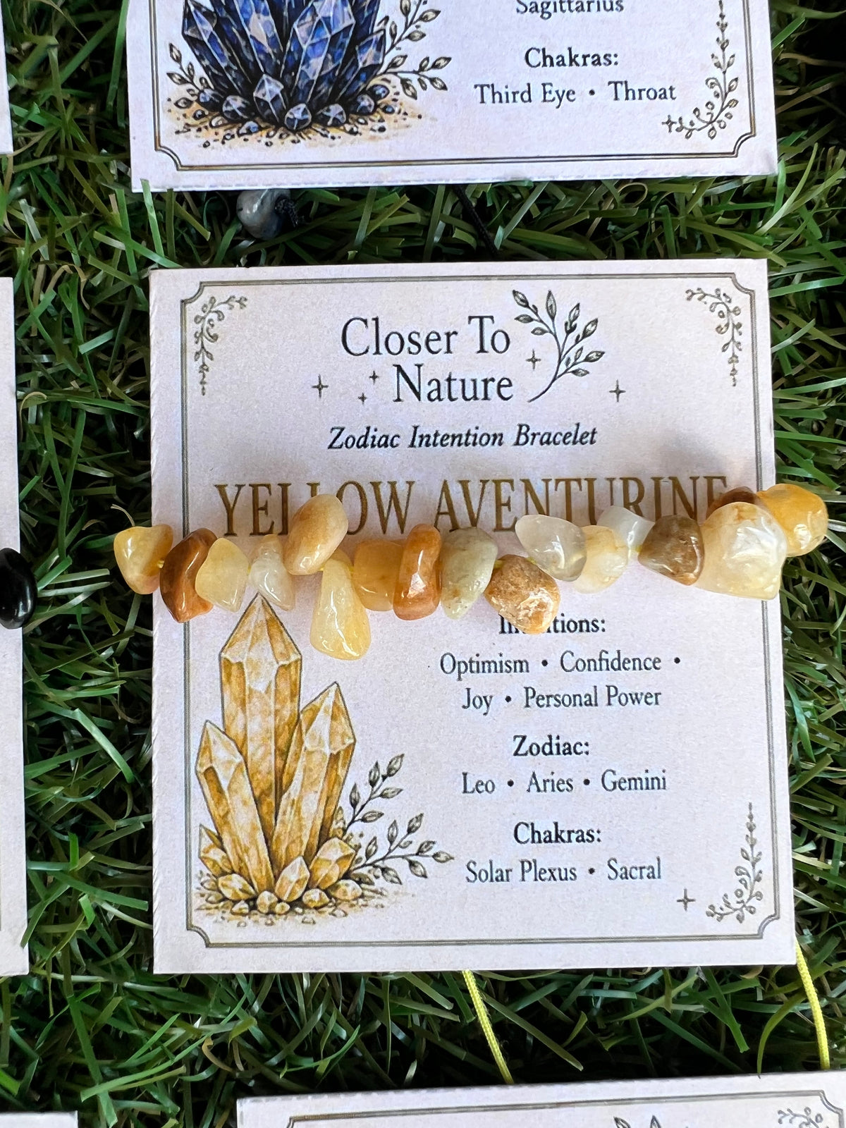Natural Yellow Aventurine Zodiac Bracelet – Optimism, Confidence & Joy | Leo, Aries & Gemini