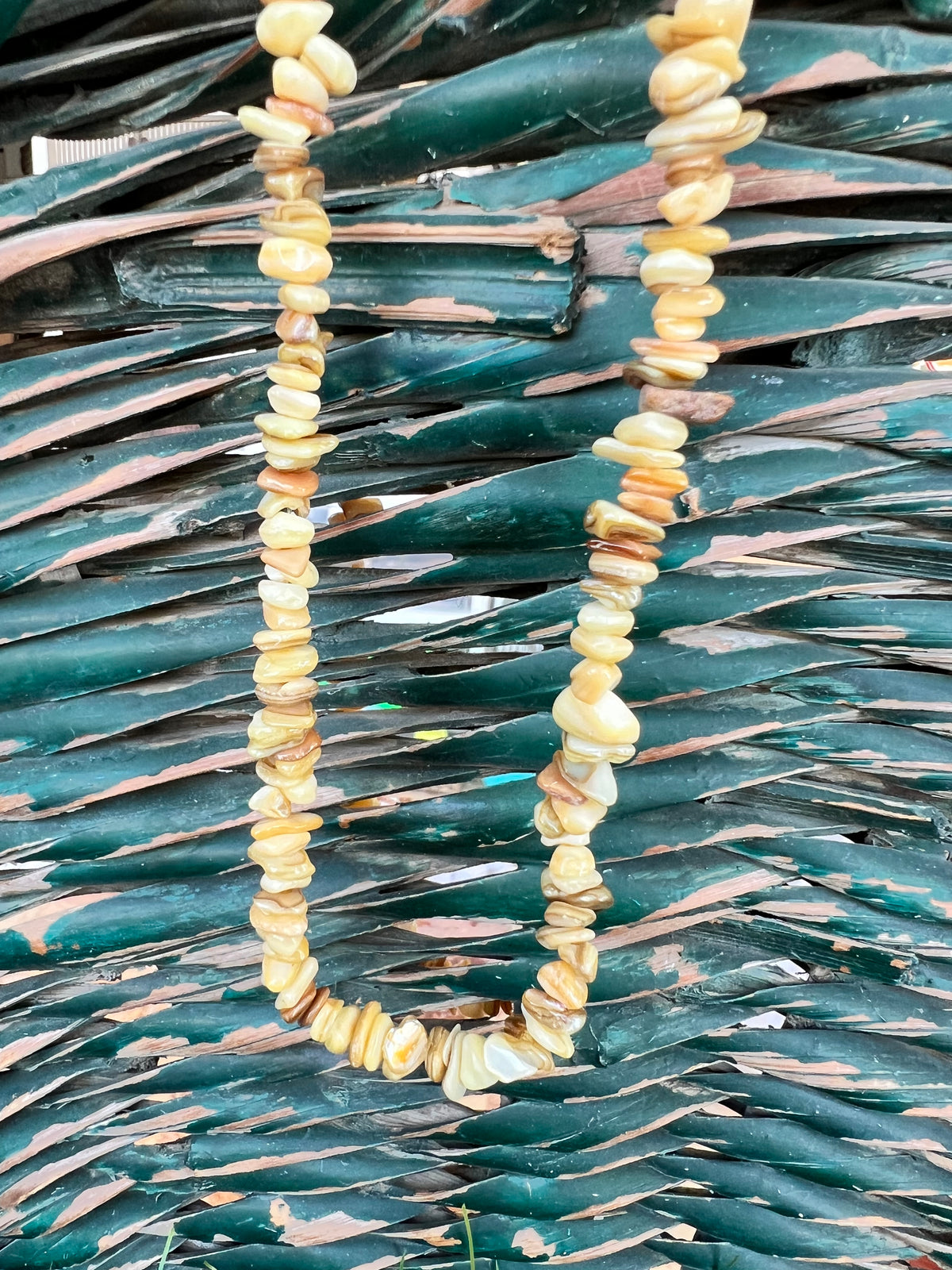 Natural Dyed Shell Chip Necklace | Lightweight Coastal Style Necklace