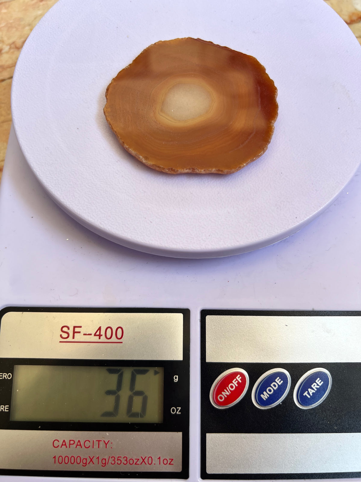 Natural Agate Eye Slice – Grounding, Balance & Protection | 36 g