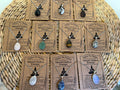 Natural Crystal Teardrop Pendant Necklace – Stainless Steel Chain
