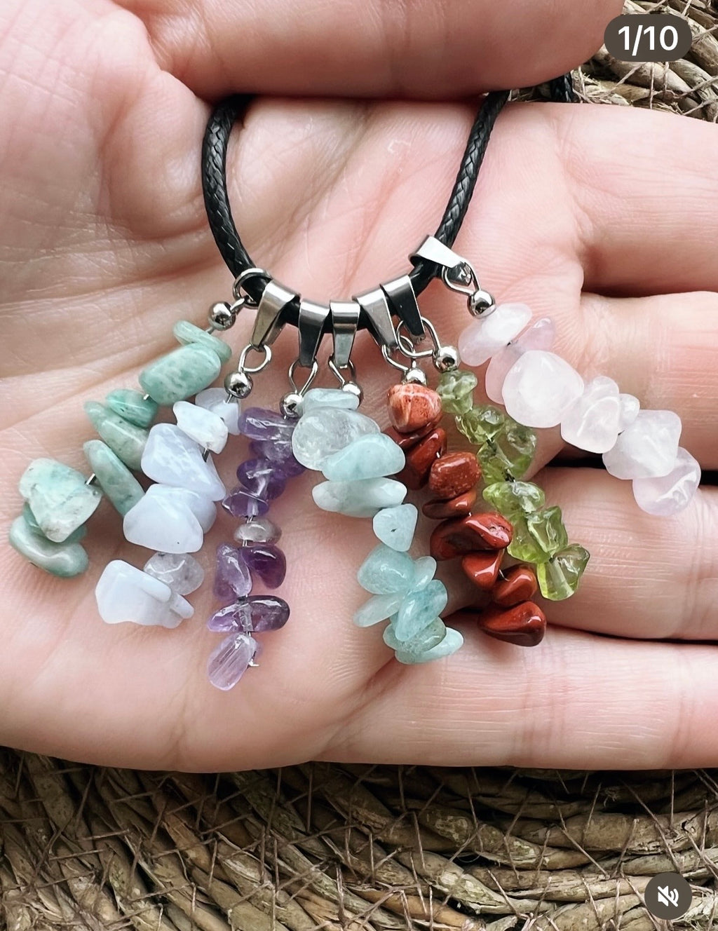 Natural Crystal Chip Necklace – Choose Your Stone