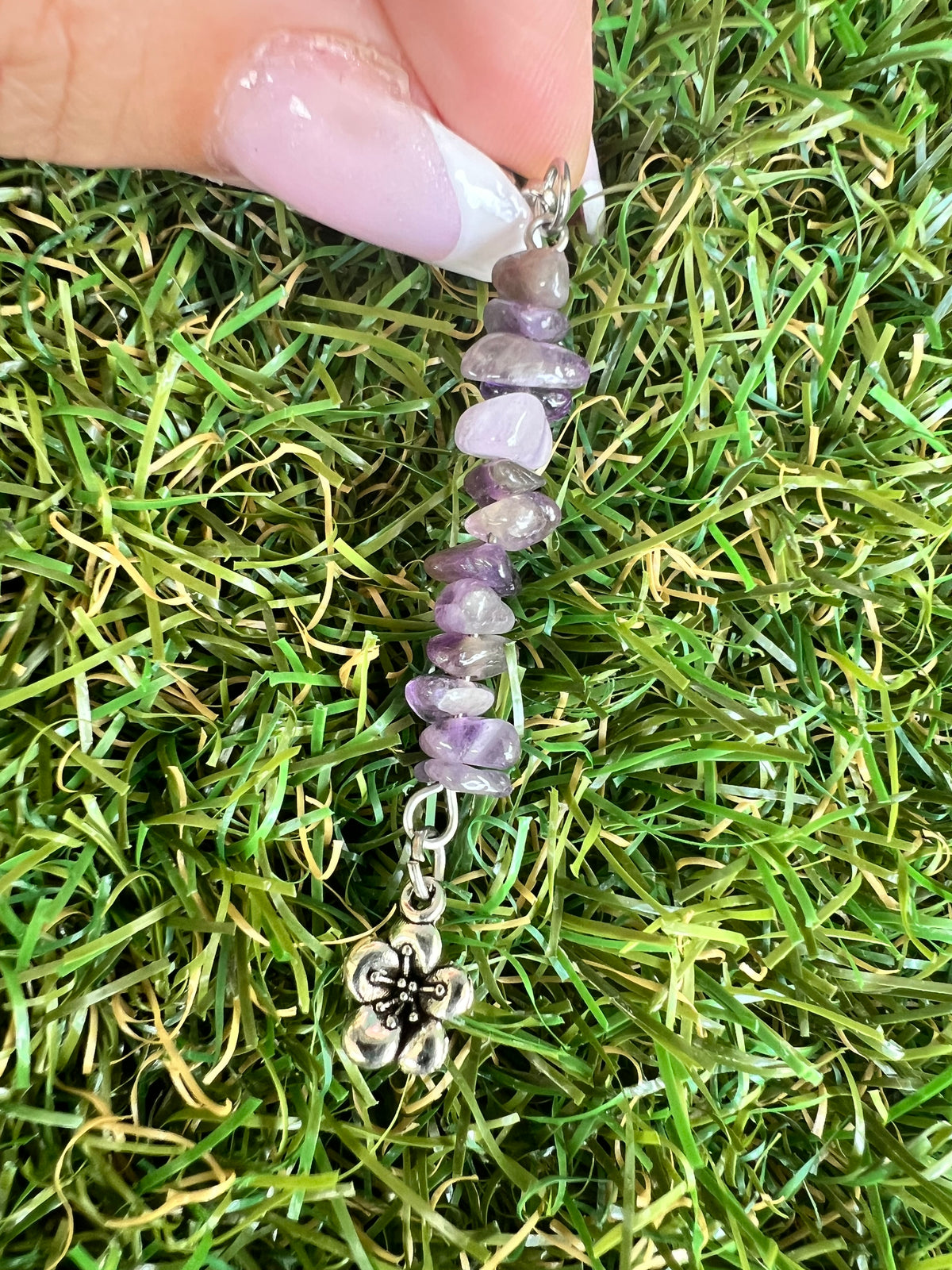 Natural Crystal Chip Phone Charm & Keychain – Genuine Gemstone Bag Charm