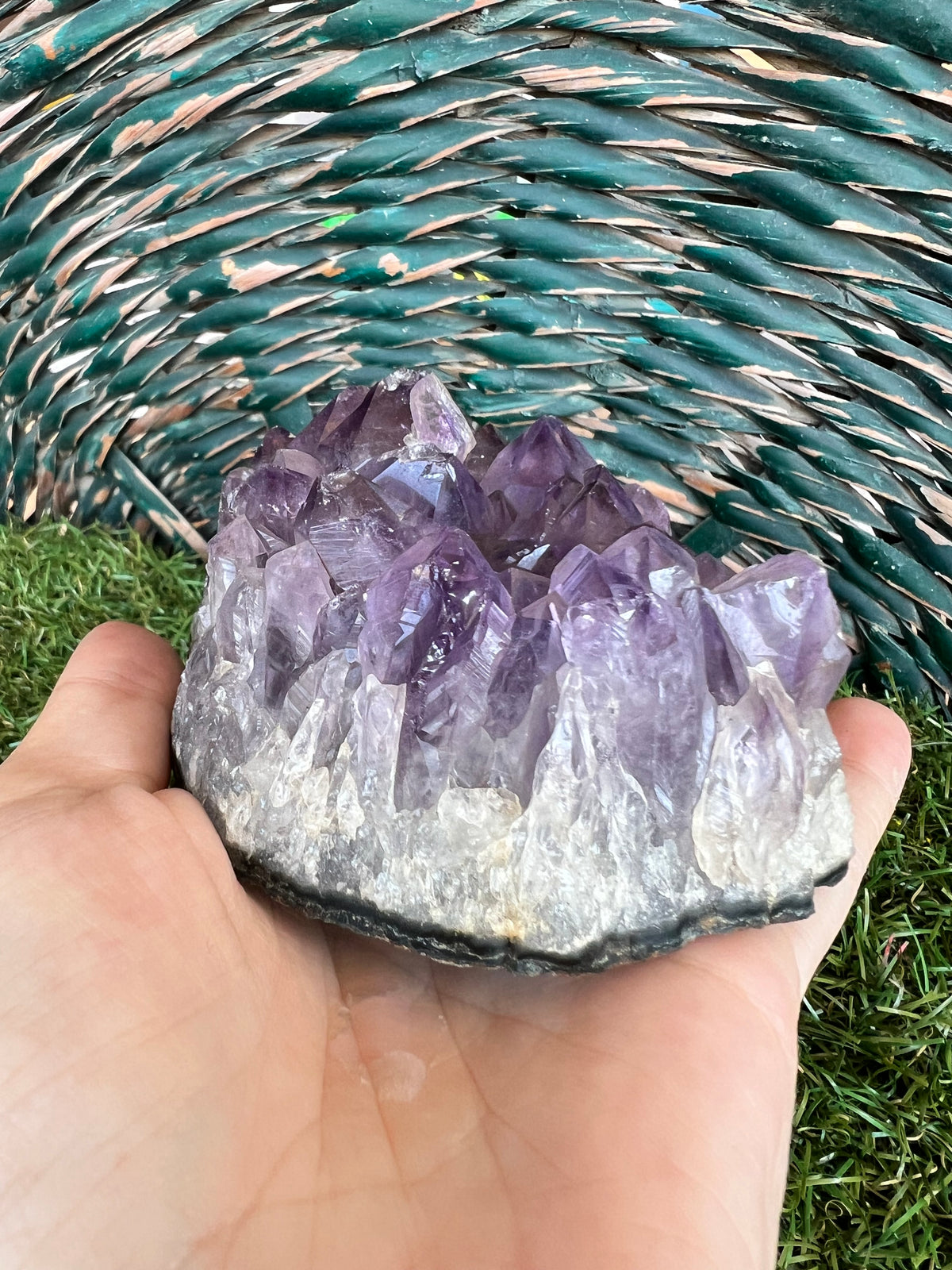 Natural Deep Purple Amethyst Cluster – 379 g | Calm, Protection & Intuition