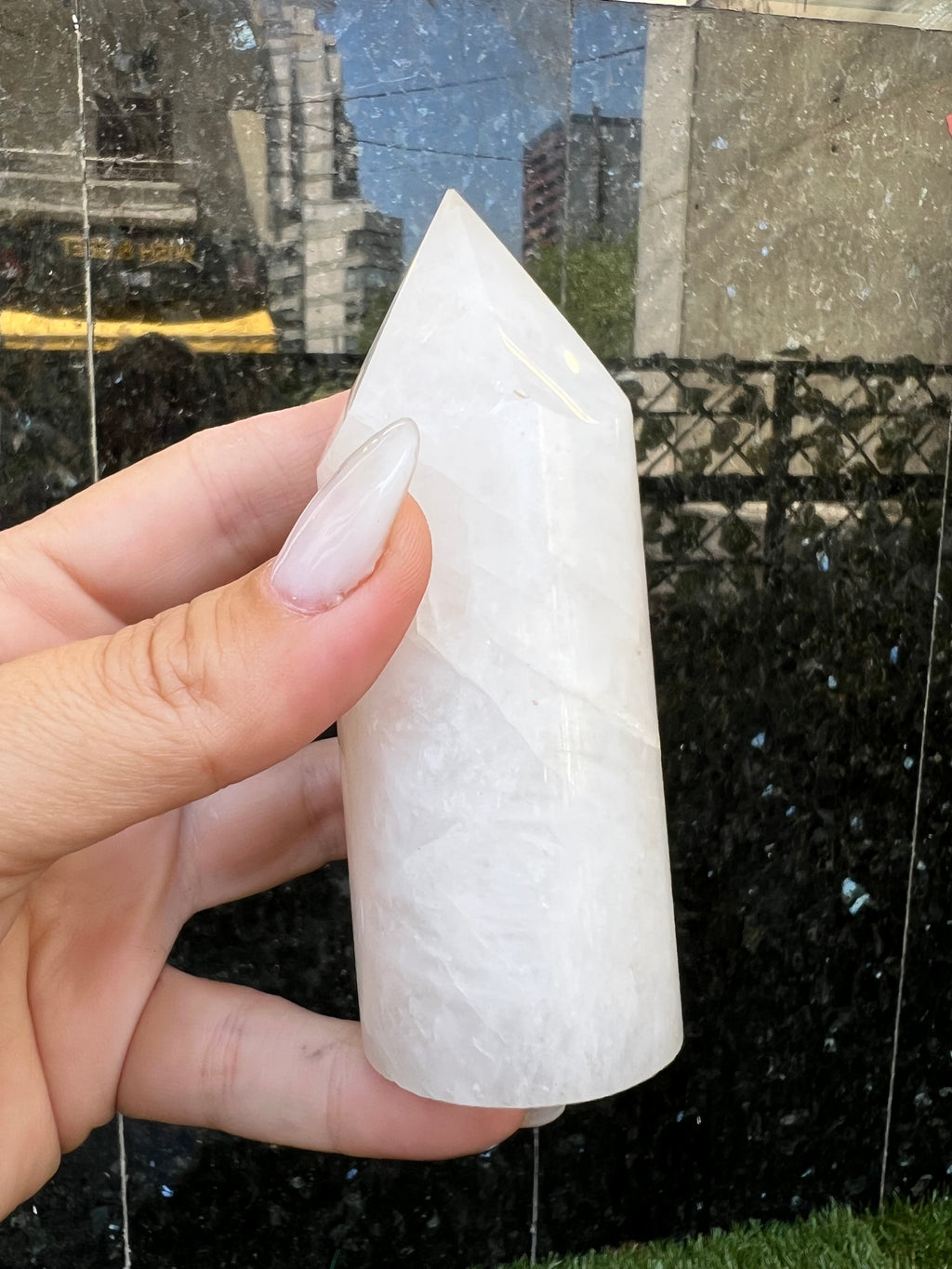 Natural Milky Quartz Cylindrical Tower | Clarity & Harmony Crystal Point