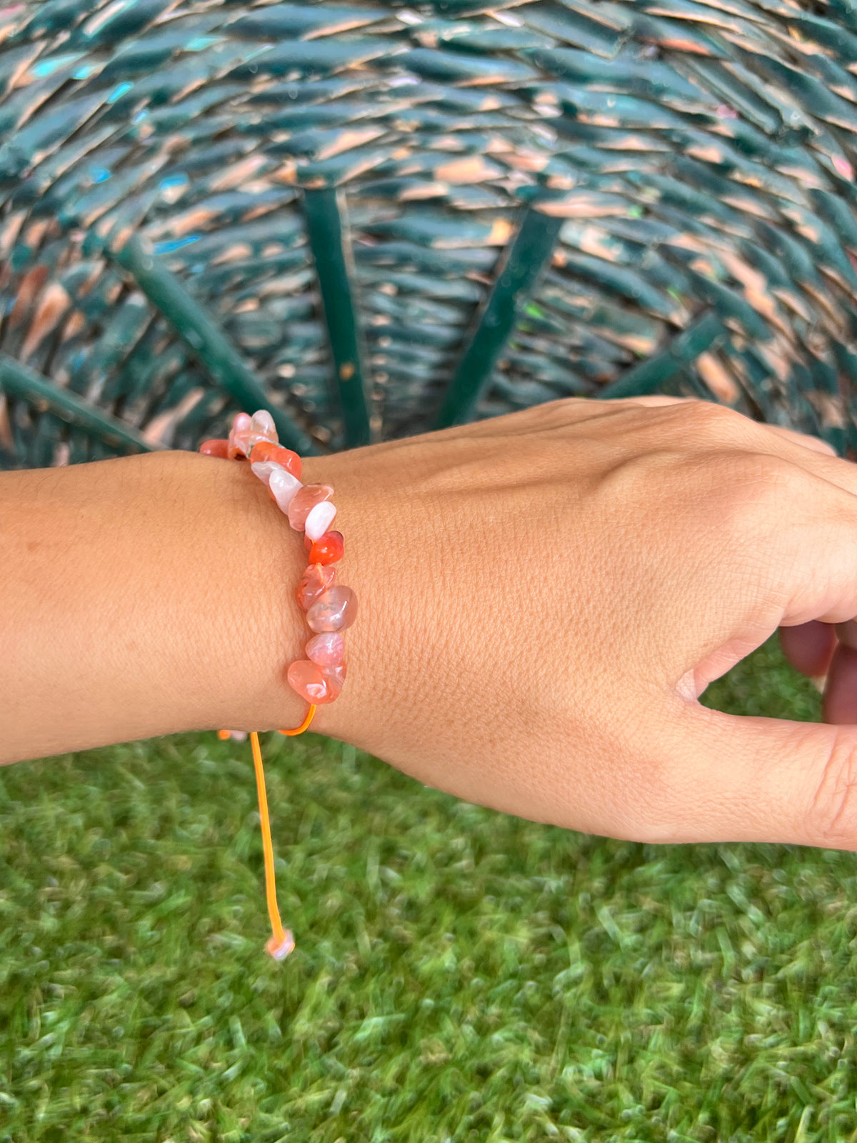 Natural Orange Agate Zodiac Bracelet – Joy, Confidence & Vitality | Gemini, Leo & Aries