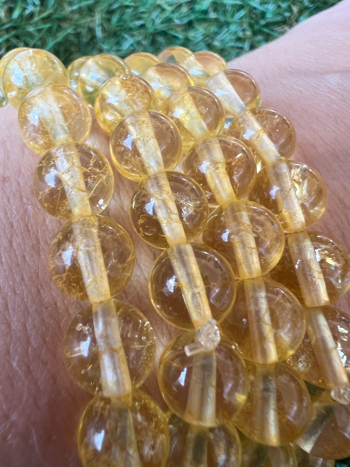 Citrine Bracelet Classic Grade – 8 mm Genuine Crystal Beads | Abundance & Prosperity