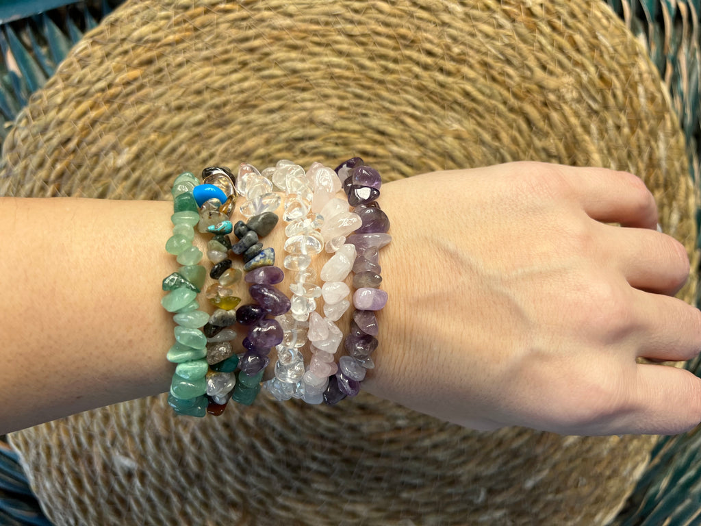 Natural Crystal Chip Full Bracelet Collection