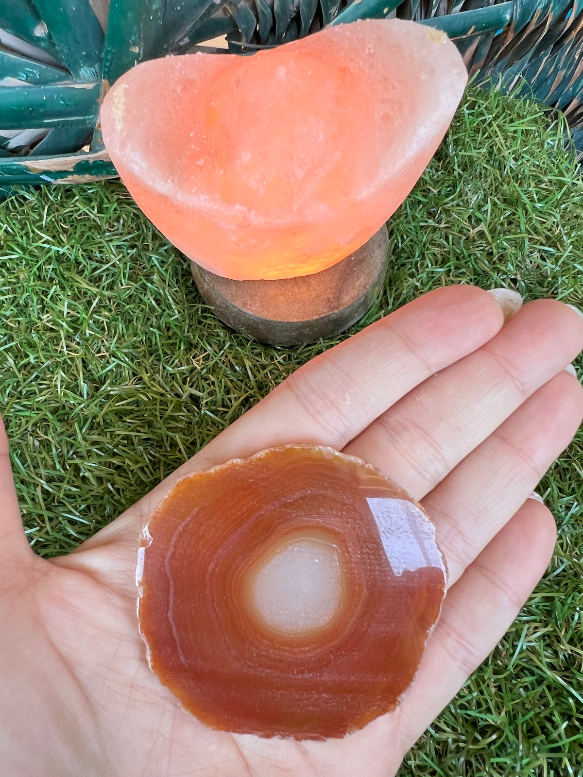 Natural Agate Eye Slice – Grounding, Balance & Protection | 36 g