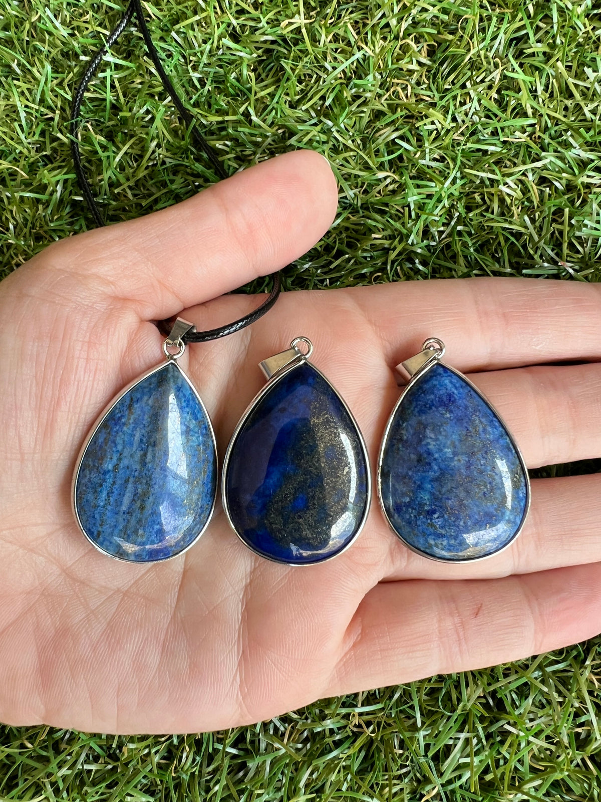 Lapis Lazuli Silver-Plated Teardrop Necklace – Truth, Wisdom & Communication