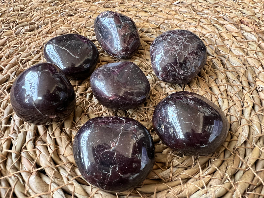 Natural Garnet Polished Tumbled Stone