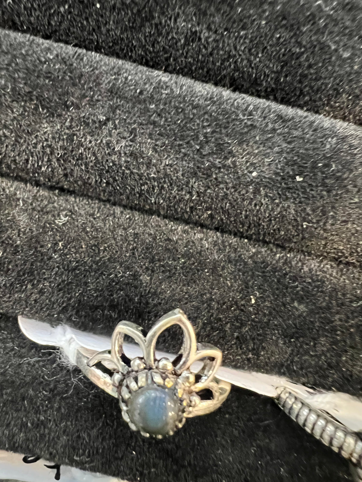Natural Silver-Plated Crystal Rings Collection “Delicate A”