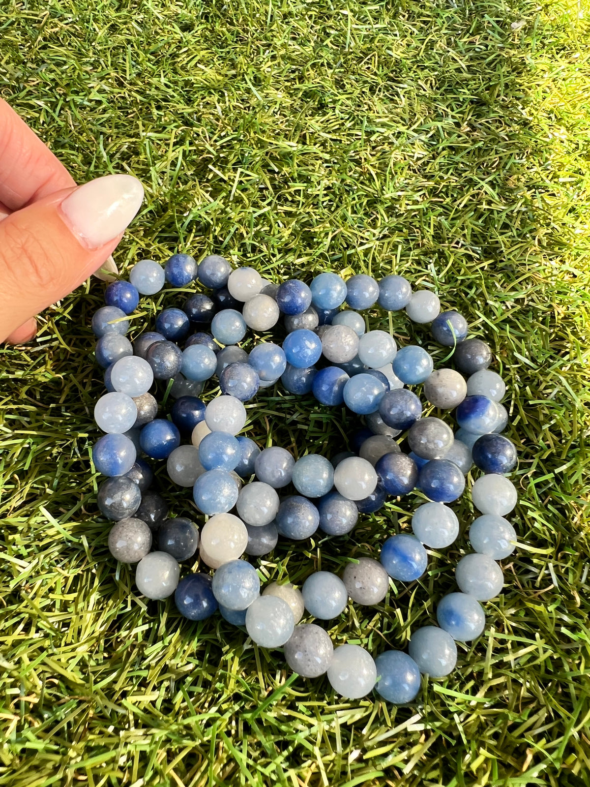Natural Blue Aventurine 8mm Beaded Bracelet | Confidence, Inner Strength & Mental Clarity Crystal Bracelet