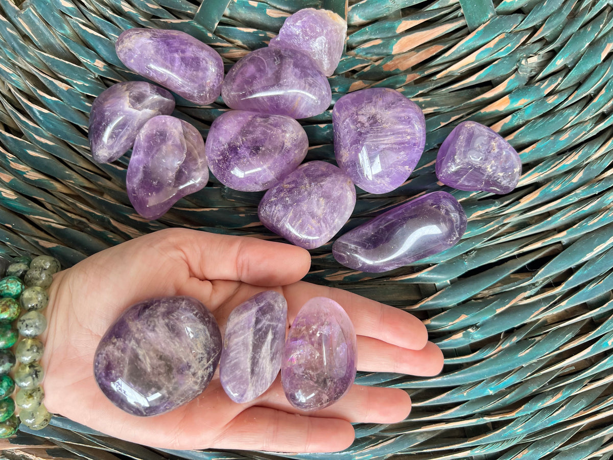 Natural Amethyst Polished Tumble Stone
