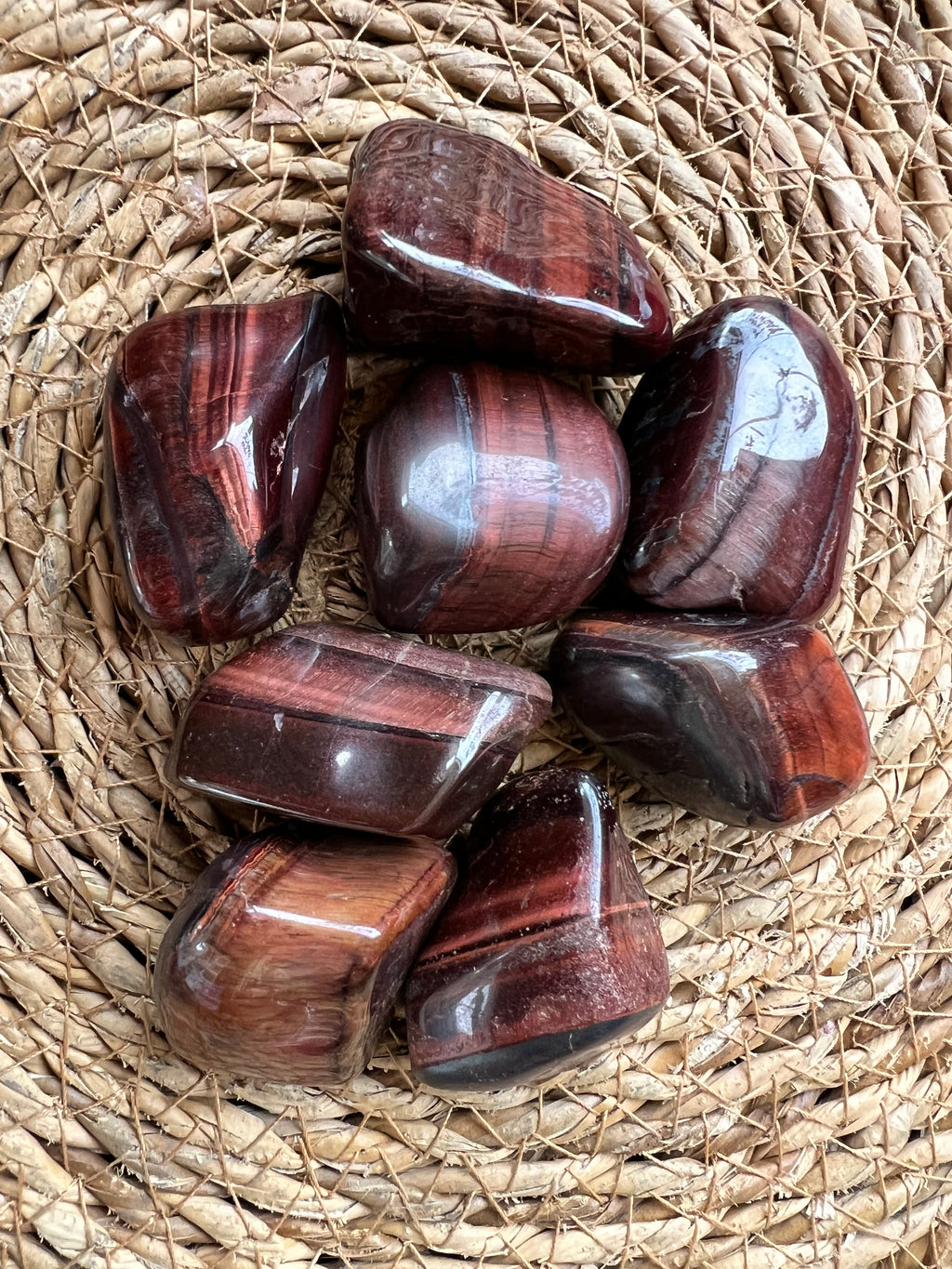 Polished Red Tiger’s Eye Tumble Stone