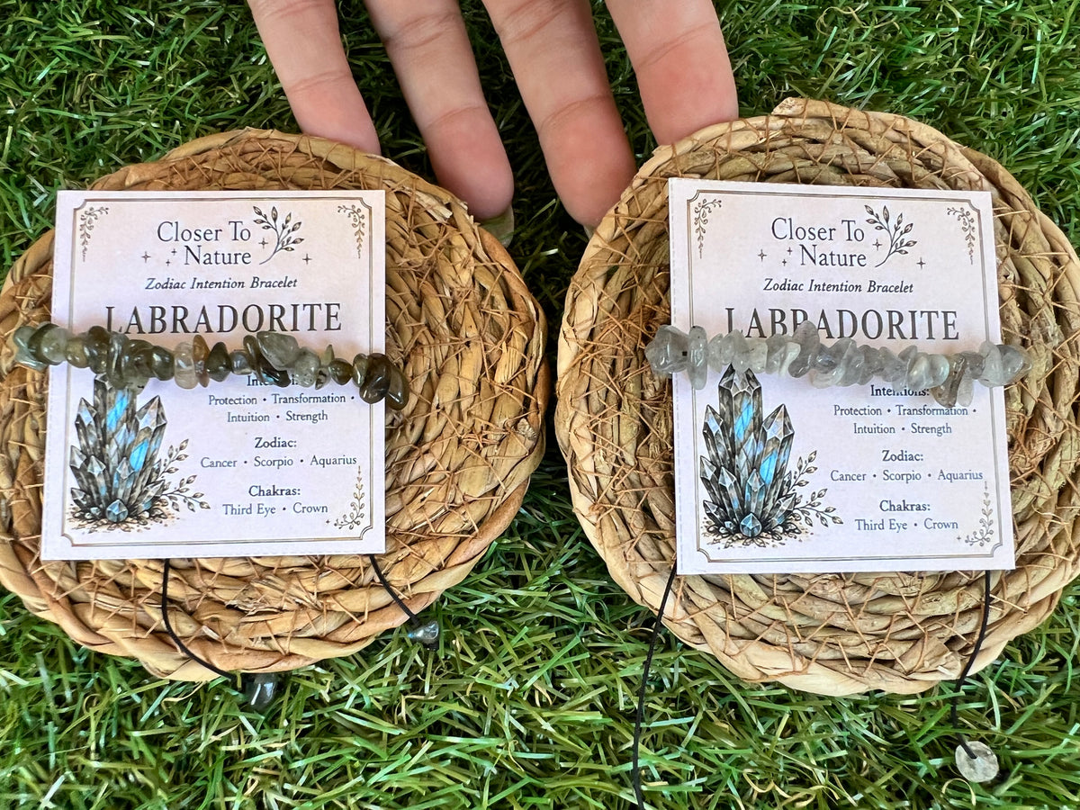 Natural Labradorite Zodiac Bracelet – Protection, Transformation & Intuition | Cancer, Scorpio & Aquarius