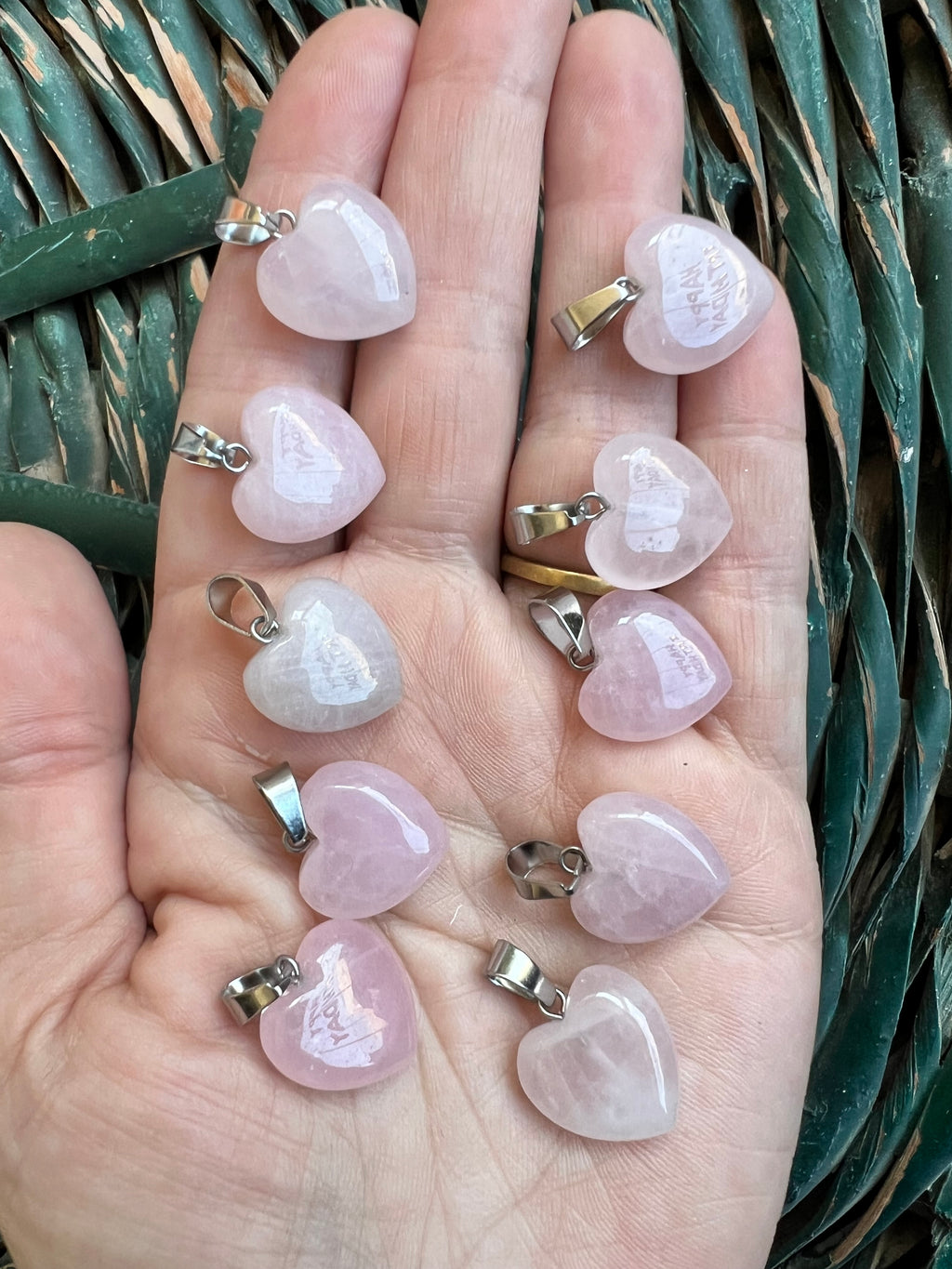 Natural Rose Quartz Heart Necklace