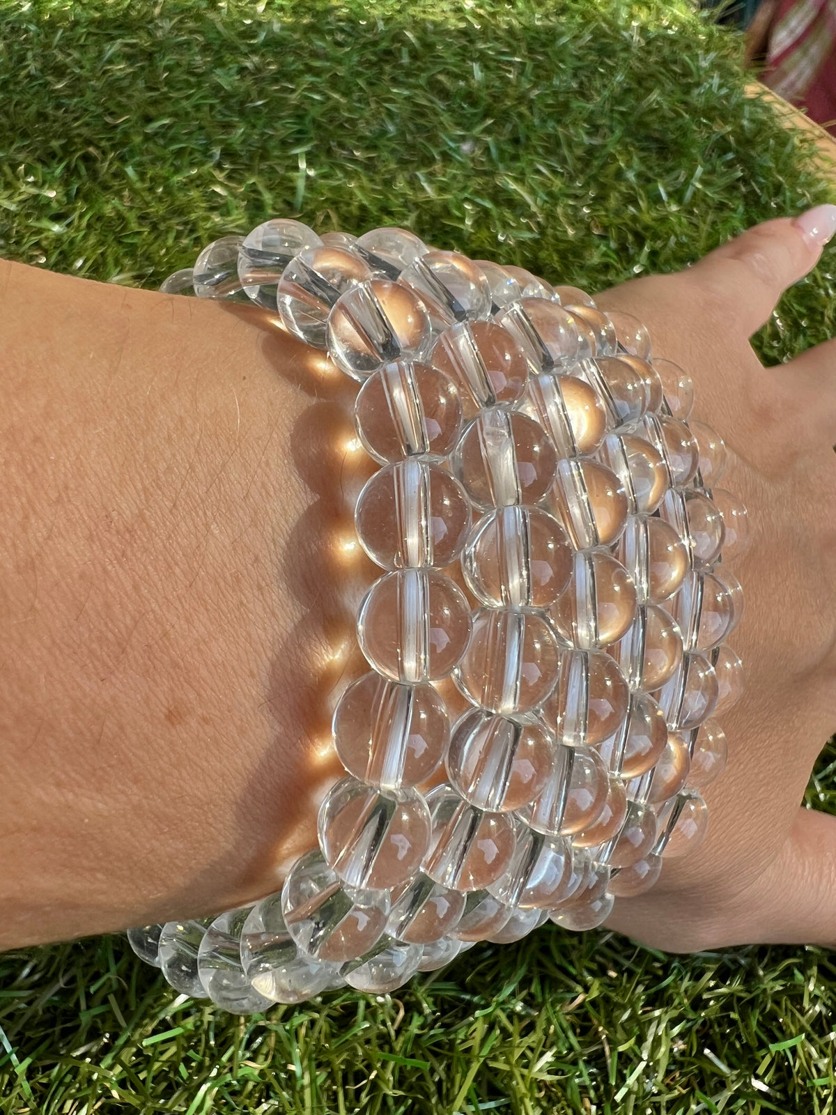 Natural Clear Quartz Bracelet | 8mm - High Clarity | Clarity, Energy Amplification & Harmony by Hu