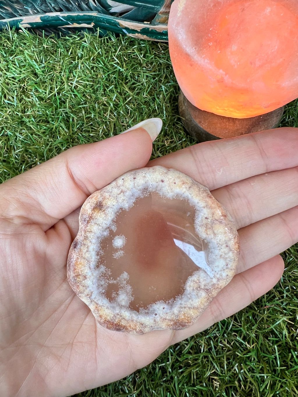 Natural Agate Eye Slice – Protection, Intuition & Grounding | 46g
