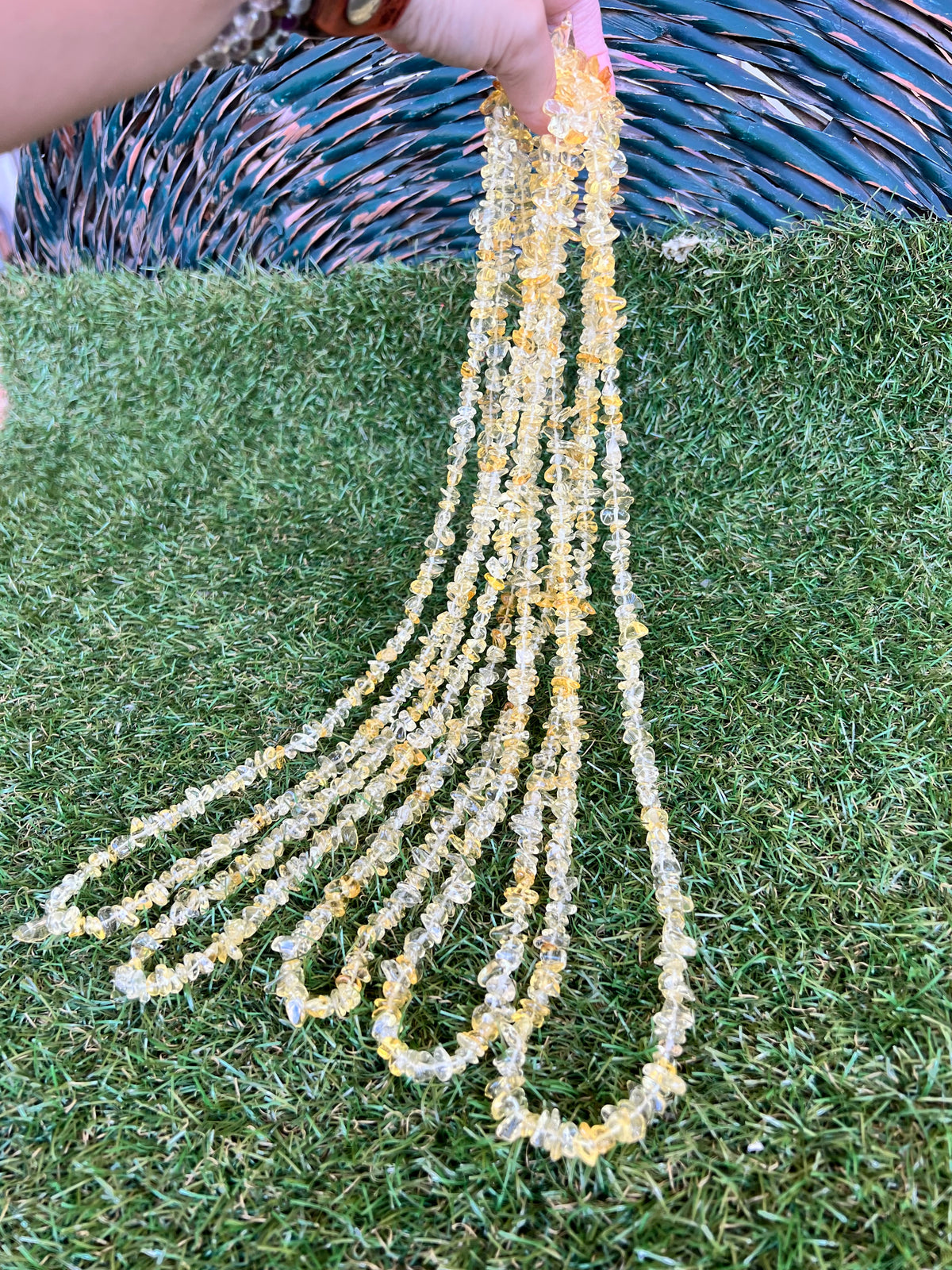Natural Citrine Chip Necklace | Genuine Irregular Gemstone Chips | Abundance, Success & Positive Energy