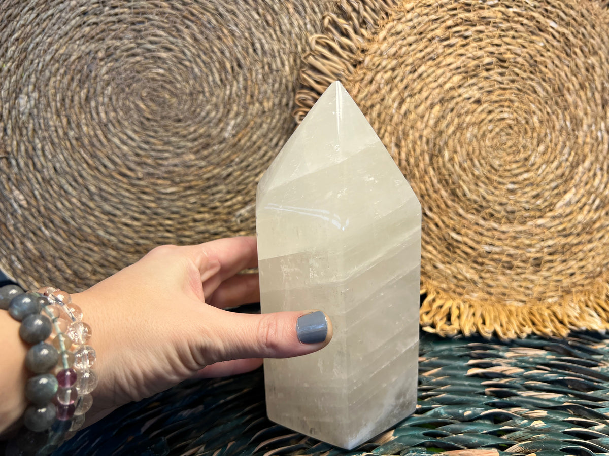 Honey Calcite Statement Crystal Tower – 2,123 g