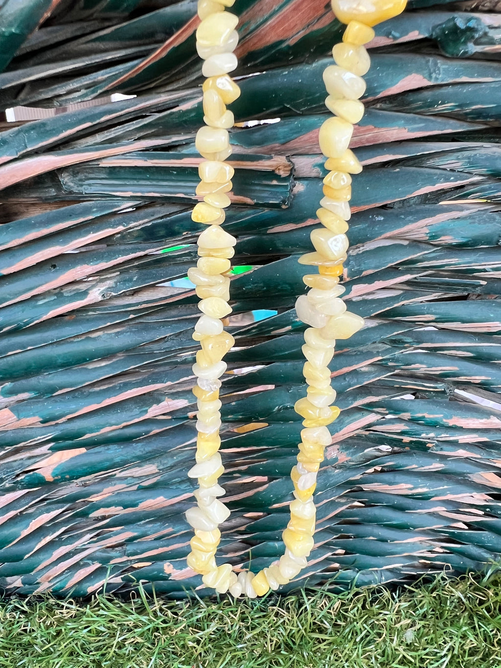 Natural Yellow Aventurine Chip Necklace | Genuine Irregular Gemstone Chips | Confidence, Joy & Prosperity