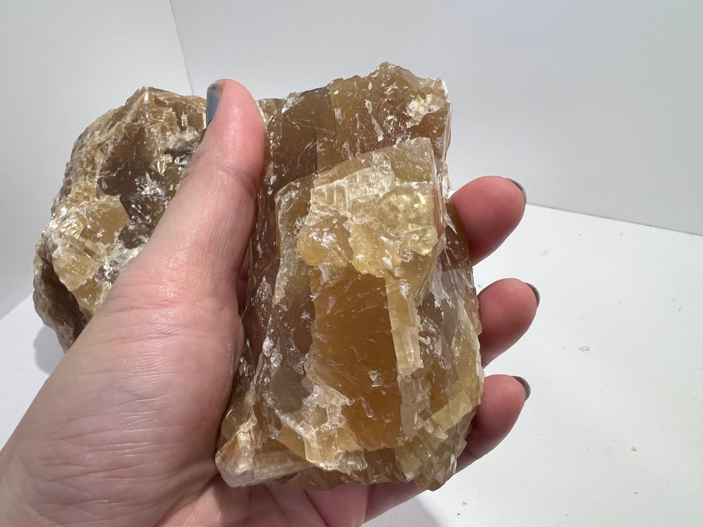 Natural Raw Honey Calcite Standing Display Piece | Confidence & Abundance - Special Price - 3.955 Kg & 429 g