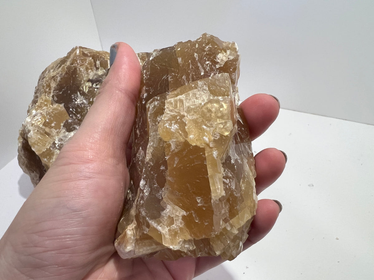 Natural Raw Honey Calcite Standing Display Piece | Confidence & Abundance - Special Price - 3.955 Kg & 429 g
