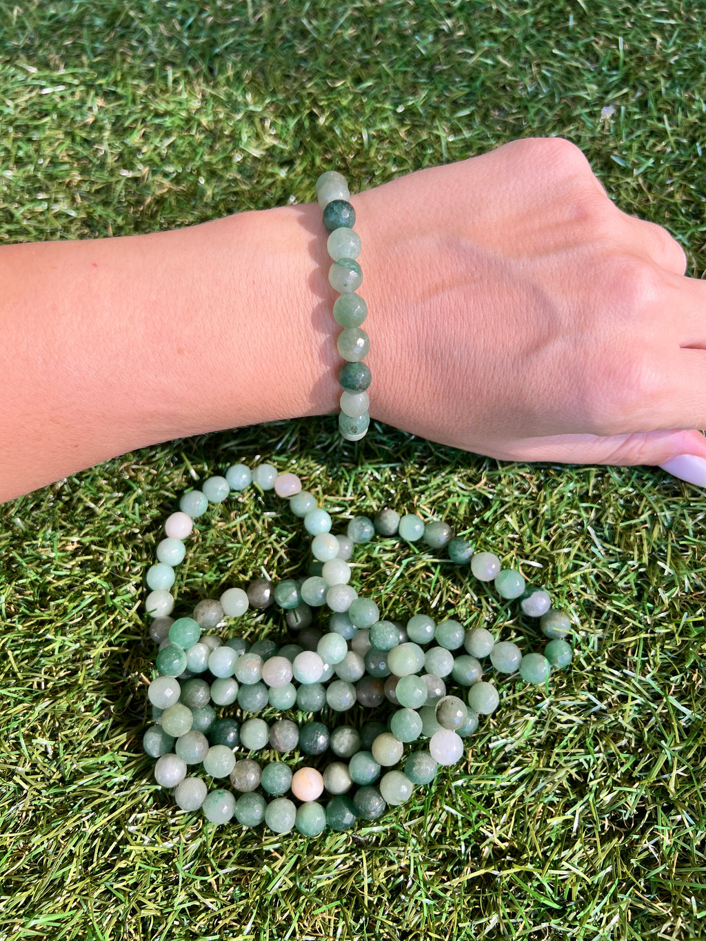 Natural Matte Faceted Green Aventurine Bracelet | 8mm Genuine Gemstone Beads | Prosperity, Luck & Growth