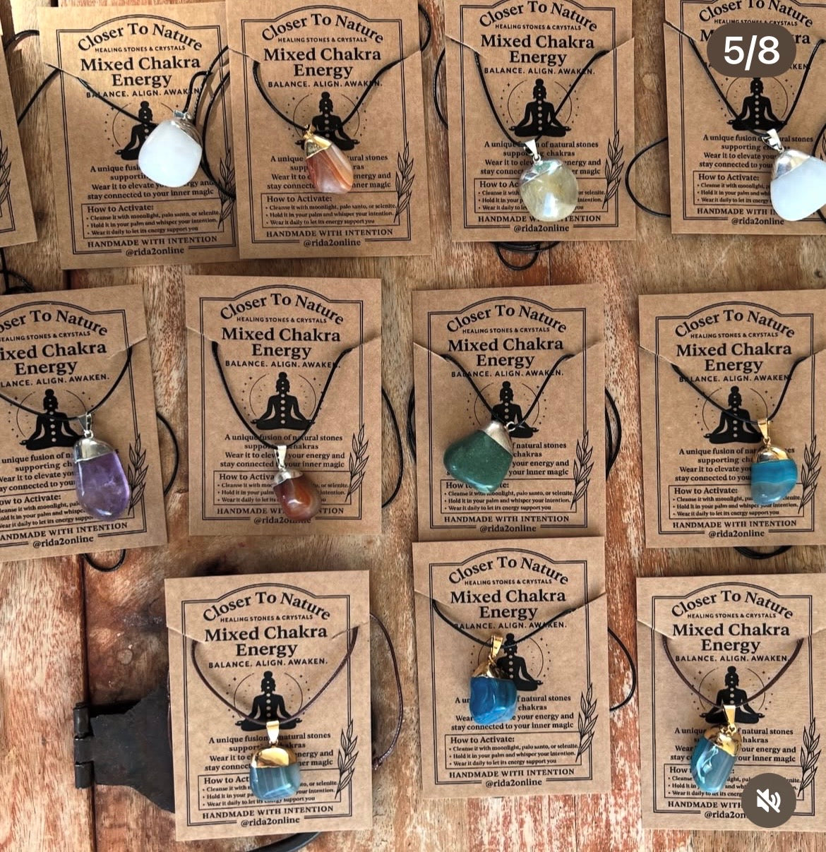 Natural Polished Crystal Pendant Necklace