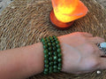 Natural Nephrite Jade Prosperity & Good Fortune Bracelet – 8mm Genuine Elastic Beaded Bracelet
