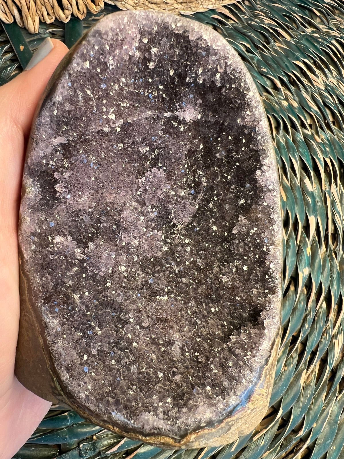 Natural Amethyst Druzy Freeform – Polished Standing Crystal | 723 g