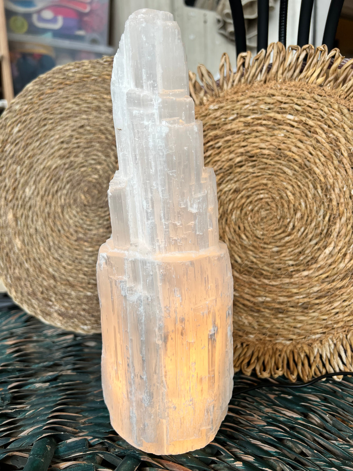 Natural Selenite Tower Lamp – Cleansing & Peace ~ 3 KG