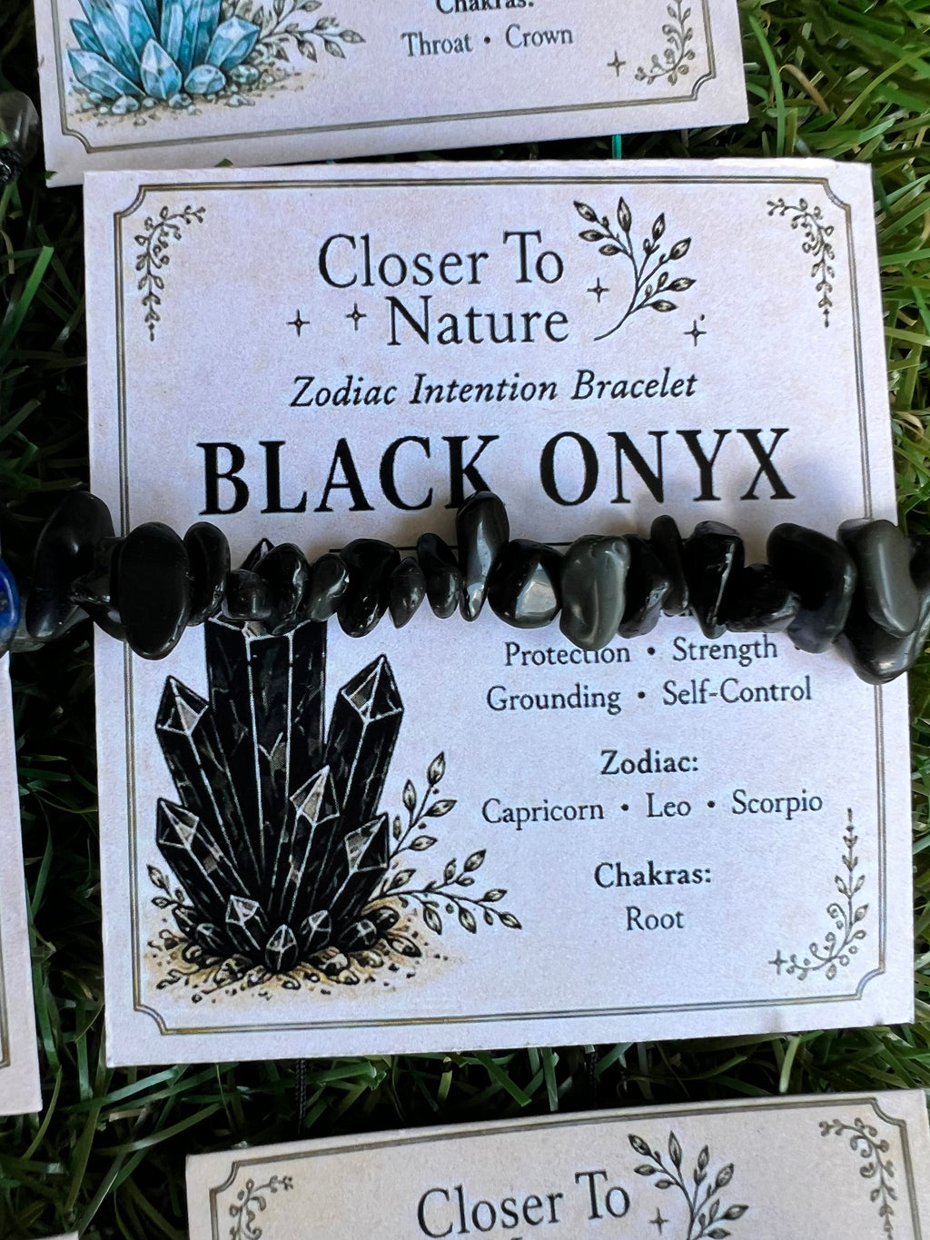 Natural Black Onyx Zodiac Bracelet – Protection, Strength & Grounding | Capricorn, Leo & Scorpio