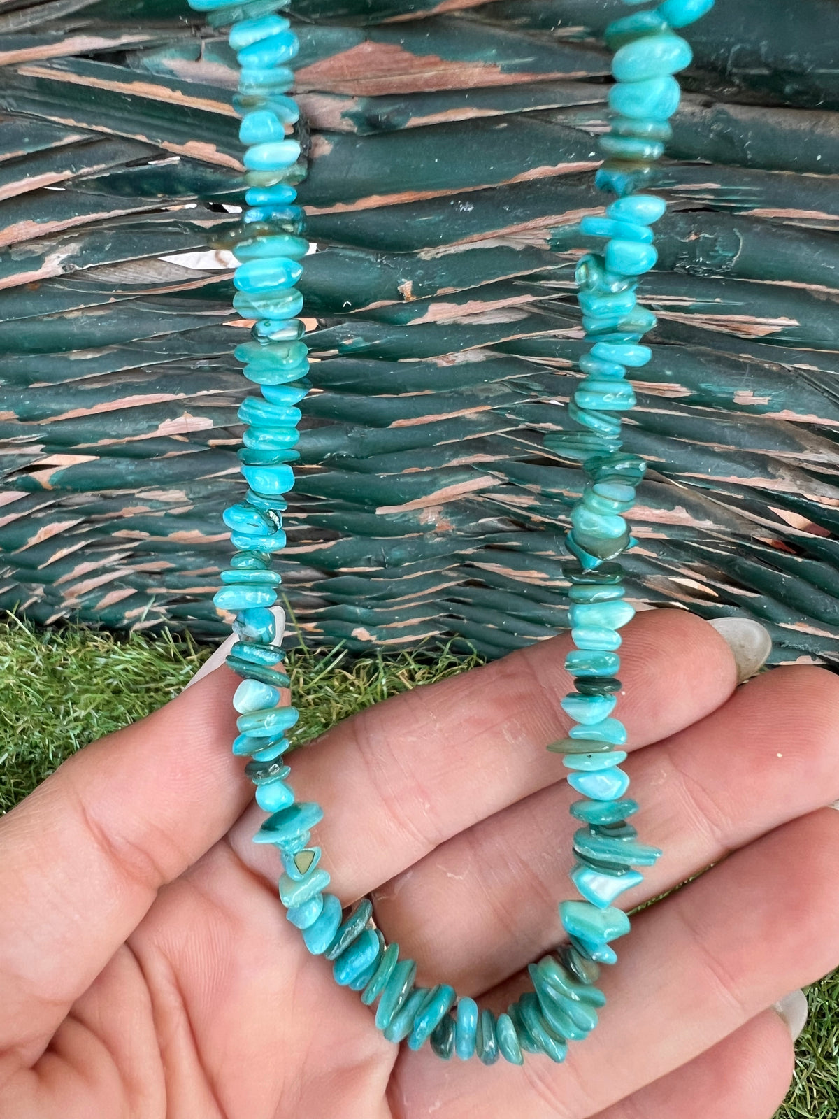 Natural Dyed Shell Chip Necklace | Lightweight Coastal Style Necklace
