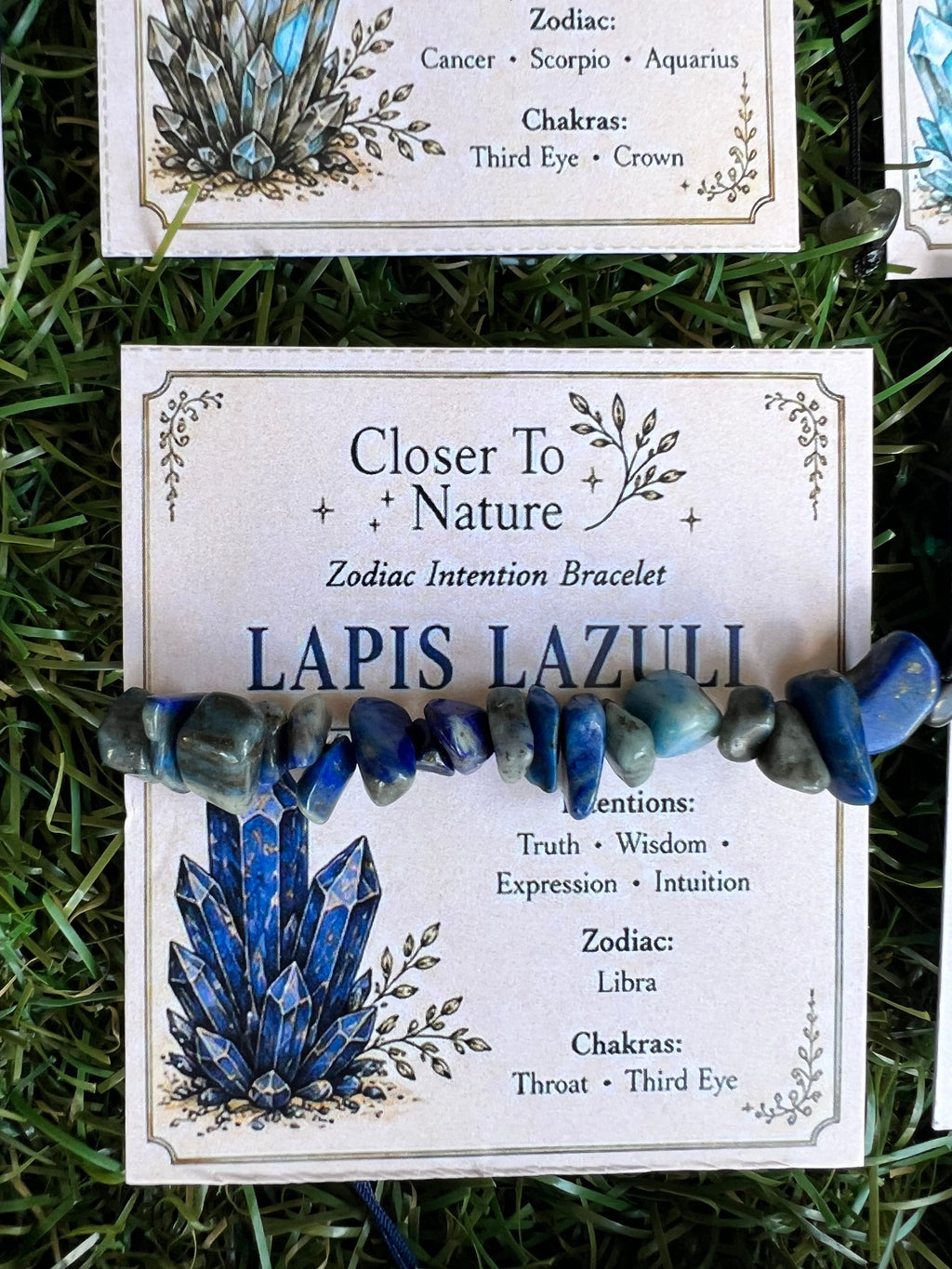 Natural Lapis Lazuli Zodiac Bracelet – Truth, Wisdom & Intuition | Libra, Sagittarius & Taurus
