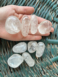 Natural Polished Crystal Quartz Tumble Stone