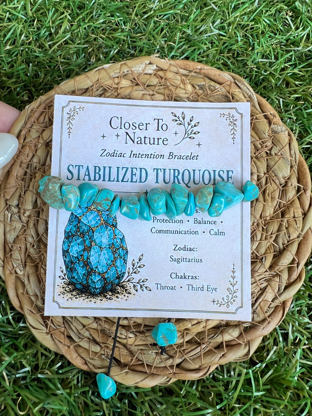 Stabilized Turquoise Zodiac Bracelet – Protection, Balance & Communication | Sagittarius, Pisces & Scorpio
