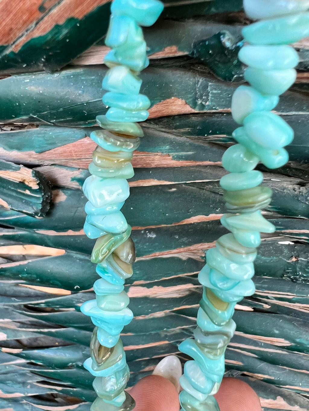 Natural Dyed Shell Chip Necklace | Lightweight Coastal Style Necklace