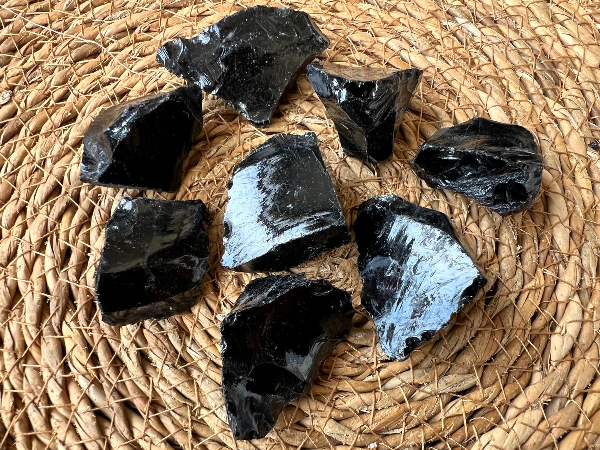 Natural Raw Black Obsidian